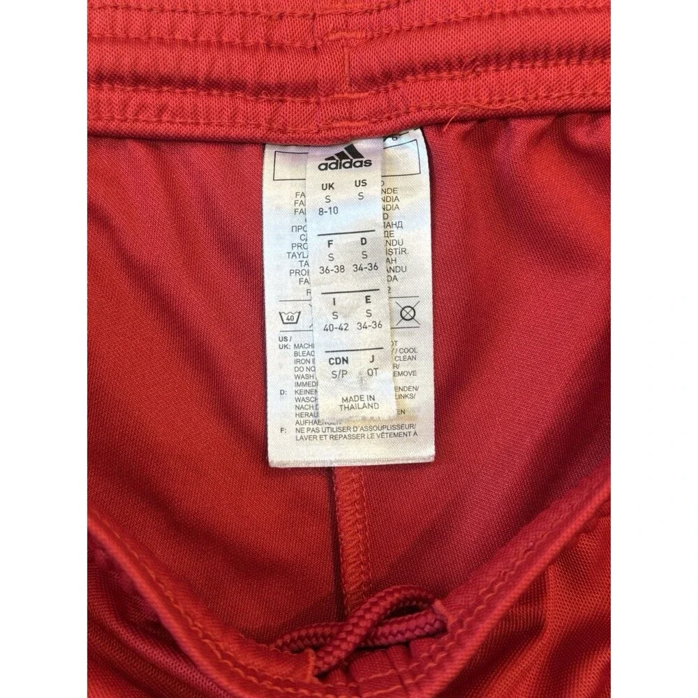 Adidas Red Gym Shorts AeroReady Soccer Athletic No Pockets Mens Small Stripes